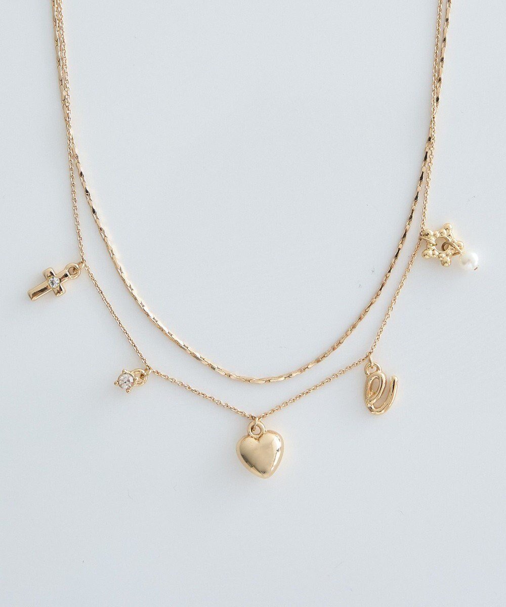 【アースミュージックアンドエコロジー/earth music&ecology】のレター2連ネックレス インテリア・キッズ・メンズ・レディースファッション・服の通販 founy(ファニー) ファッション Fashion レディースファッション Fashion for Women ジュエリー Jewelry ネックレス Necklaces & Pendants アクセサリー Fashion Accessories チェーン Chain, Chain Strap チャーム Charm, Pendant ネックレス Necklace, Pendant Necklace バランス Balance, Style Balance モチーフ Motif, Design Theme エレガント 上品 Elegant Gold|ID: prp329100004862694 ipo3291000000036117834