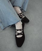 【アースミュージックアンドエコロジー/earth music&ecology】のレースアップニットバレーシューズ 人気、トレンドファッション・服の通販 founy(ファニー) ファッション Fashion レディースファッション Fashion for Women シューズ Shoes, Footwear バレエ Ballet, Ballet Style フィット Fit, Slim Fit フラット Flat, Flat Shoes レース Lace, Lace Fabric ビジネス 仕事 通勤 Business / Work / Commuting thumbnail Black|ID: prp329100004862695 ipo3291000000036117846