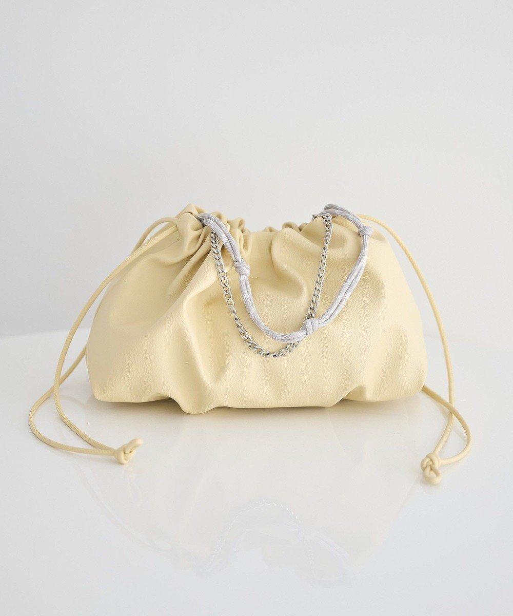 【アースミュージックアンドエコロジー/earth music&ecology】のマルチWAY巾着バッグ インテリア・キッズ・メンズ・レディースファッション・服の通販 founy(ファニー) 　ファッション　Fashion　レディースファッション　Fashion for Women　バッグ　Bags　おすすめ　Recommended / Our Picks　アクセサリー　Fashion Accessories　コンパクト　Compact, Small Size　シンプル　Simple, Minimal　スマート　Smart, Elegant　チェーン　Chain, Chain Strap　フォルム　Silhouette, Form　ポーチ　Pouch, Small Case　エレガント 上品　Elegant　巾着　Drawstring Bag, Kinchaku　財布　Wallet, Purse　Yellow|ID: prp329100004862696 ipo3291000000036117863