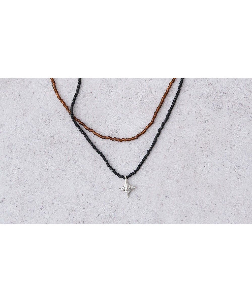 【アースミュージックアンドエコロジー/earth music&ecology】のビーズ2連ネックレス インテリア・キッズ・メンズ・レディースファッション・服の通販 founy(ファニー) 　ファッション　Fashion　レディースファッション　Fashion for Women　ジュエリー　Jewelry　ネックレス　Necklaces & Pendants　アクセサリー　Fashion Accessories　ネックレス　Necklace, Pendant Necklace　バランス　Balance, Style Balance　Black|ID: prp329100004862698 ipo3291000000036117891