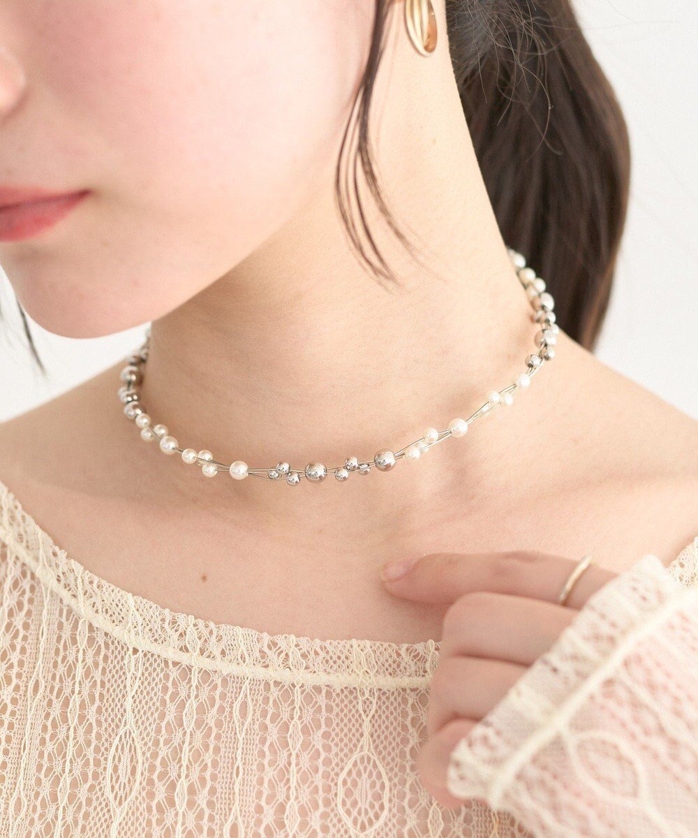 【アースミュージックアンドエコロジー/earth music&ecology】のパールMIXスライドネックレス 人気、トレンドファッション・服の通販 founy(ファニー) 　ファッション　Fashion　レディースファッション　Fashion for Women　ジュエリー　Jewelry　ネックレス　Necklaces & Pendants　おすすめ　Recommended / Our Picks　アクセサリー　Fashion Accessories　エレガント 上品　Elegant　チェーン　Chain, Chain Strap　ネックレス　Necklace, Pendant Necklace　バランス　Balance, Style Balance　パール　Pearl, Pearl Accent　フォーマル　Formal, Dressy　メタル　Metal, Metal Parts　 other-1|ID: prp329100004862705 ipo3291000000036117960