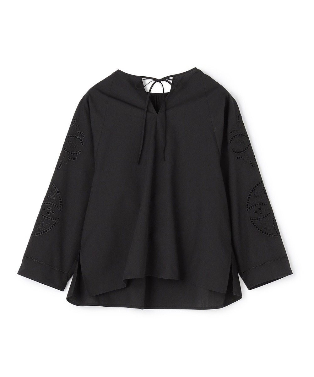 【アンフィーロ 自由区/UNFILO】のエンブロイダリー ブラウス インテリア・キッズ・メンズ・レディースファッション・服の通販 founy(ファニー) 　ファッション　Fashion　レディースファッション　Fashion for Women　トップス・カットソー　Cut & Sew Tops　シャツ・ブラウス・オフィスカジュアル　Elegant Blouses & Button-Ups　エンブロイダリー　Embroidery Design　春　Spring　カーゴパンツ　Cargo Pants, Utility Pants　スキッパー　Skipper, Open Collar　スリーブ　Sleeve, Long Sleeve / Short Sleeve　デニム　Denim, Jeans Material　ボトム　Bottoms, Lower Wear　楽ちん　Easy Fit, Comfortable　ワイド　Wide, Wide Fit　ワーク　Workwear, Utility Style　S/S・春夏　SS, Spring/Summer, Warm Season　再入荷　Restock / Back in Stock　おすすめ　Recommended / Our Picks　夏　Summer　新作・新入荷　New Arrivals / New In　ブラック|ID: prp329100004862761 ipo3291000000036118346