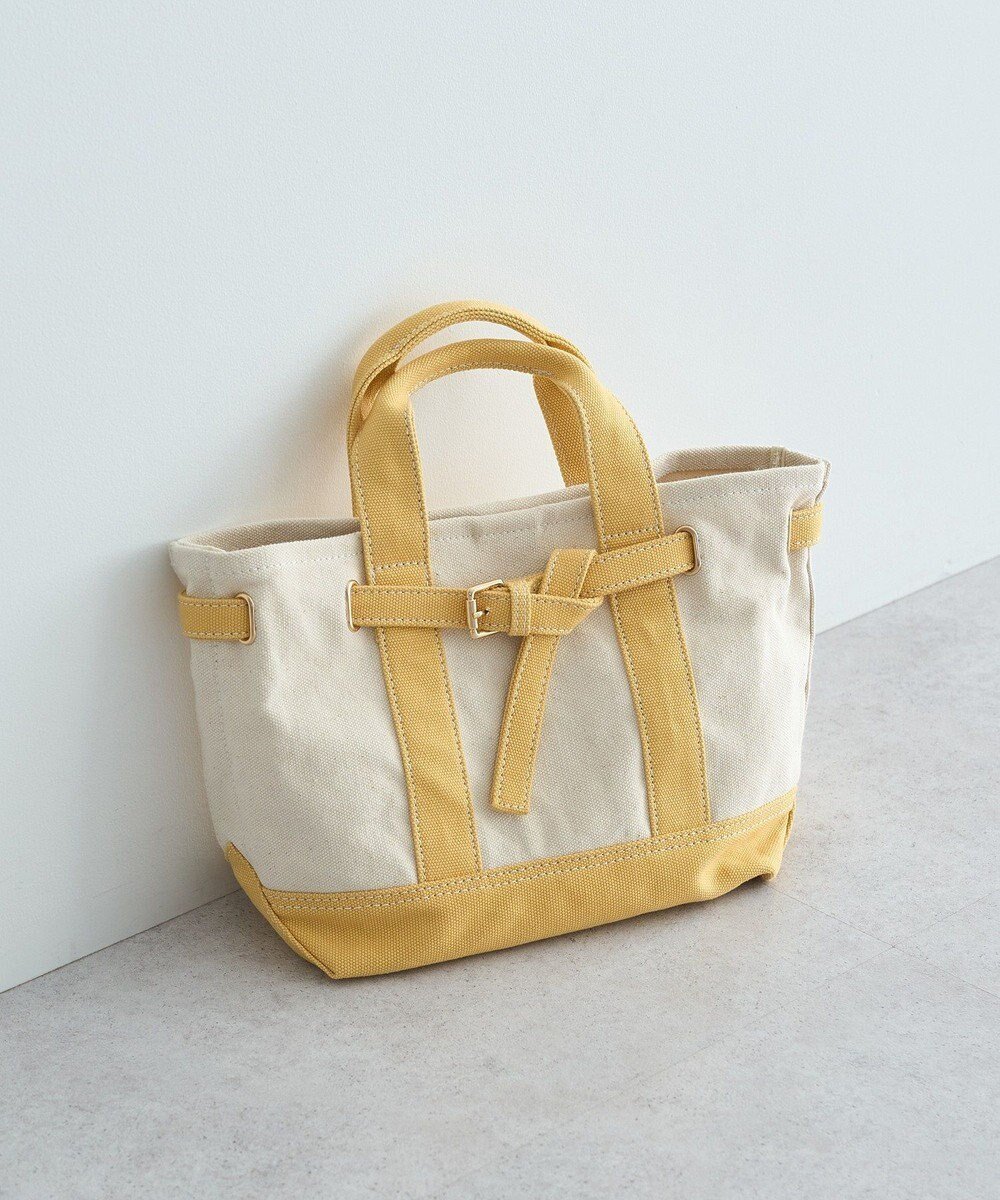 【アースミュージックアンドエコロジー/earth music&ecology】の【Mサイズ】ベルトキャンバストートバッグ インテリア・キッズ・メンズ・レディースファッション・服の通販 founy(ファニー) ファッション Fashion レディースファッション Fashion for Women バッグ Bags ベルト&ウエストマーク Belts & Waist Accessories おすすめ Recommended / Our Picks キャンバス Canvas, Canvas Fabric コンパクト Compact, Small Size シンプル Simple, Minimal スマート Smart, Elegant エレガント 上品 Elegant 財布 Wallet, Purse 軽量 Lightweight, Ultra Light Yellow|ID: prp329100004862767 ipo3291000000036118434