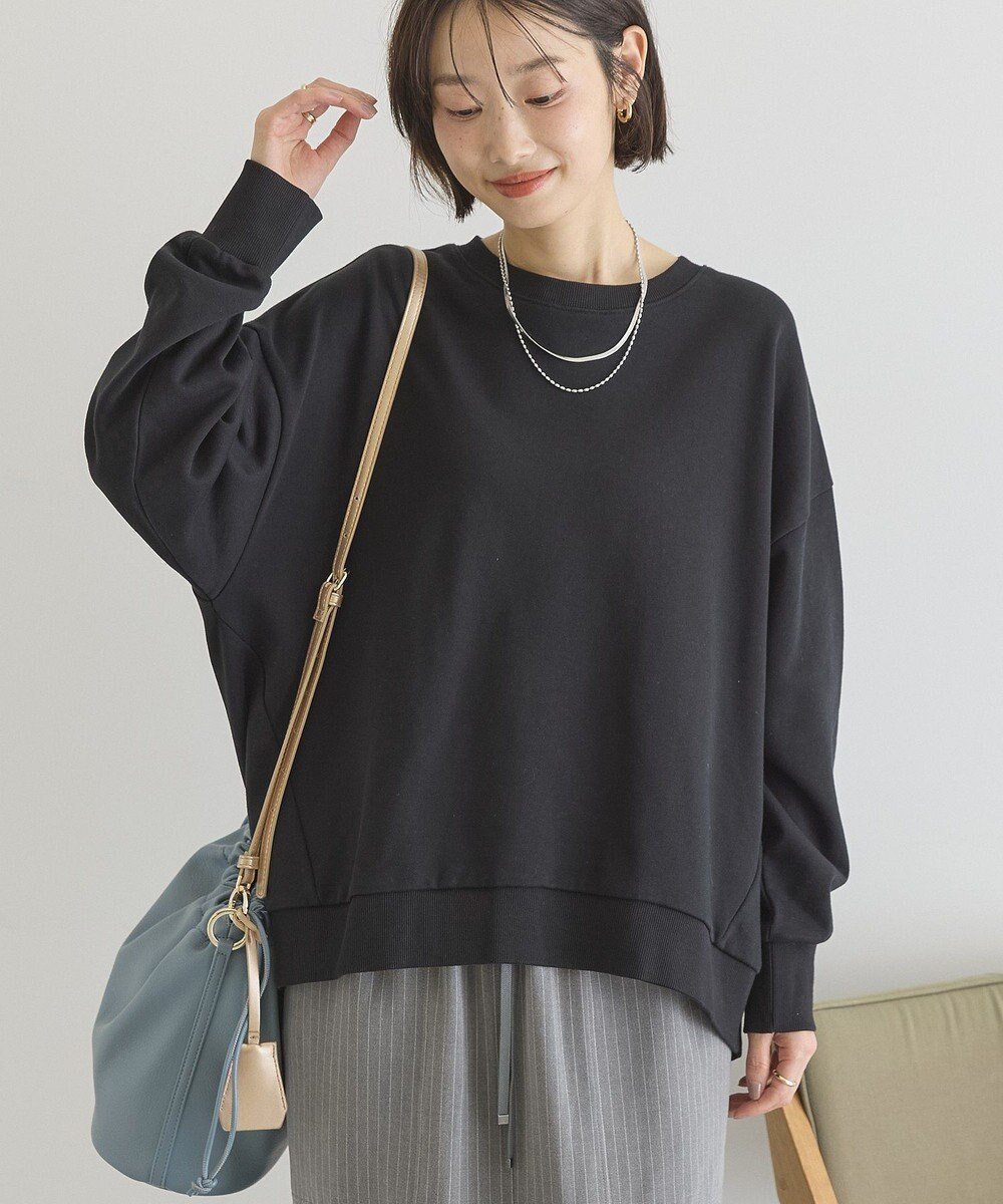 【アメリカンホリック/AMERICAN HOLIC】のコクーンスウェット インテリア・キッズ・メンズ・レディースファッション・服の通販 founy(ファニー) 　ファッション　Fashion　レディースファッション　Fashion for Women　トップス・カットソー　Cut & Sew Tops　レディースパーカー・カジュアルフーディー　Casual Hoodies & Sweatshirts　スウェット・クルーネックトップス　Sweatshirts & Crewnecks / Relaxed Fit Sweat Tops　アメリカン　American Style　春　Spring　スウェット / スエット　Sweatshirt, Sweatwear　スタイリッシュ　Stylish, Fashionable　デニム　Denim, Jeans Material　ベーシック　Basic, Essential　ボトム　Bottoms, Lower Wear　ポケット　Pocket, Pocket Detail　リラックス　Relax, Relaxed Fit　S/S・春夏　SS, Spring/Summer, Warm Season　夏　Summer　Black|ID: prp329100004862775 ipo3291000000036118588