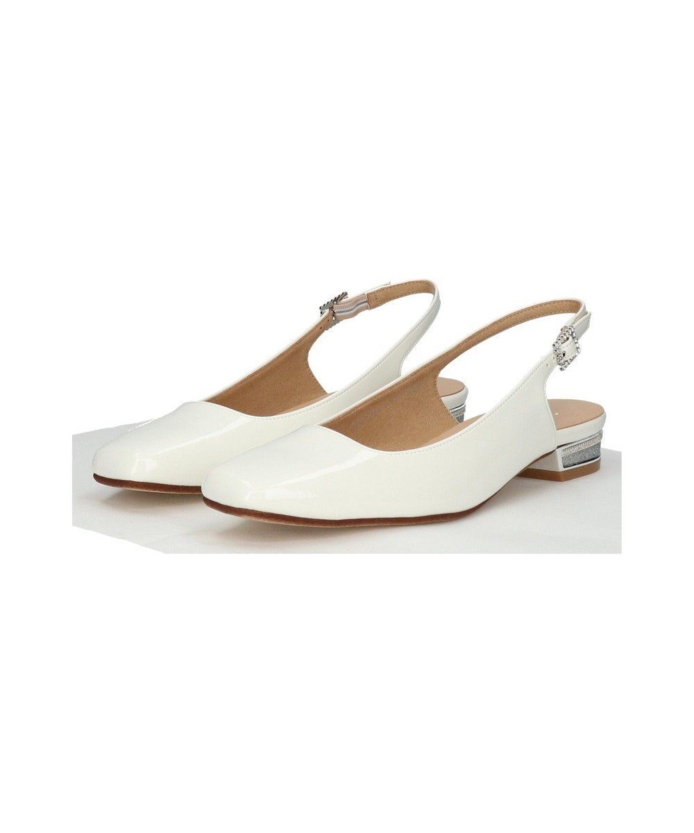 【ブリジット バーキン/Bridget Birkin】の【PARADIS COULEUR】ビジューレーンバックバンドパンプス インテリア・キッズ・メンズ・レディースファッション・服の通販 founy(ファニー) 　ファッション　Fashion　レディースファッション　Fashion for Women　バッグ　Bags　シンプル　Simple, Minimal　スクエア　Square, Square Shape　ビジネス 仕事 通勤　Business / Work / Commuting　アイボリーエナメル|ID: prp329100004862777 ipo3291000000036118621