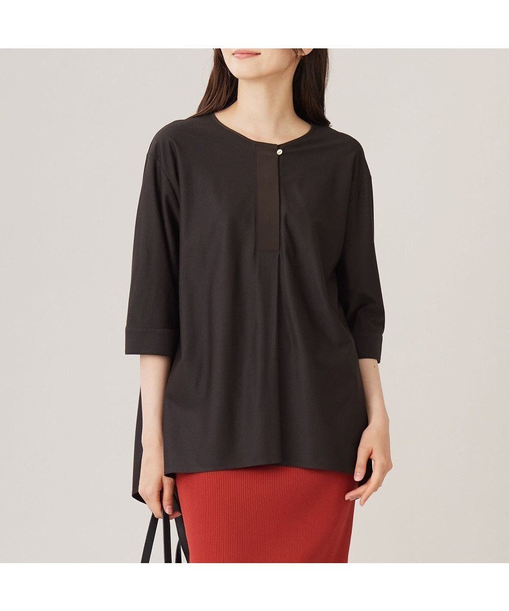 【自由区/JIYU-KU】の【カタログ掲載・洗える】リヨセルコットンツイル ブラウス インテリア・キッズ・メンズ・レディースファッション・服の通販 founy(ファニー) ファッション Fashion レディースファッション Fashion for Women トップス・カットソー Cut & Sew Tops シャツ・ブラウス・オフィスカジュアル Elegant Blouses & Button-Ups ツイスト Tweed, Tweed Fabric バランス Balance, Style Balance 洗える Machine Washable A/W・秋冬 Autumn/Winter ダークブラウン|ID: prp329100004862952 ipo3291000000036149803