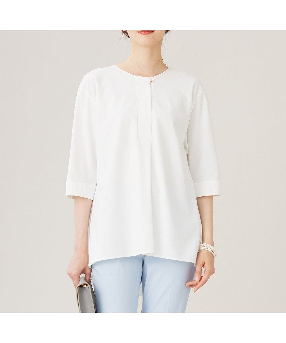 【自由区/JIYU-KU】の【カタログ掲載・洗える】リヨセルコットンツイル ブラウス インテリア・キッズ・メンズ・レディースファッション・服の通販 founy(ファニー) ファッション Fashion レディースファッション Fashion for Women トップス・カットソー Cut & Sew Tops シャツ・ブラウス・オフィスカジュアル Elegant Blouses & Button-Ups ツイスト Tweed, Tweed Fabric バランス Balance, Style Balance 洗える Machine Washable A/W・秋冬 Autumn/Winter オフ|ID: prp329100004862952 ipo3291000000036149806