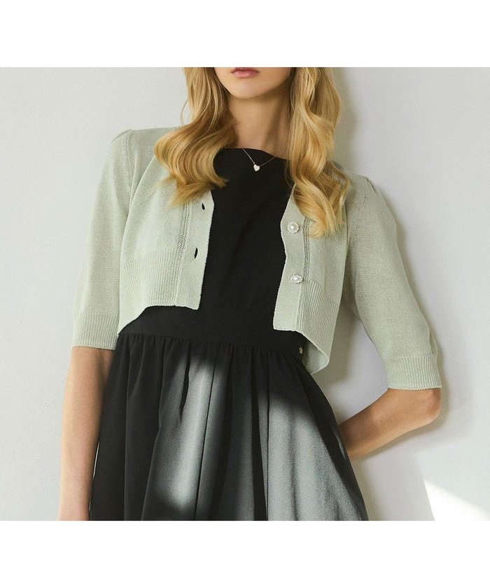 【トッカ/TOCCA】の【鈴木ゆうかさん着用】SUGAR BITES ニットカーディガン インテリア・キッズ・メンズ・レディースファッション・服の通販 founy(ファニー) https://founy.com/ ファッション Fashion レディースファッション Fashion for Women トップス・カットソー Cut & Sew Tops ニット Knit Tops & Sweaters カーディガン・羽織り Layered Style Cardigans 春 Spring カーディガン Cardigan, Knitwear コンパクト Compact, Small Size ショート Short, Short Length シンプル Simple, Minimal ドレス Dress, One-Piece パール Pearl, Pearl Accent ビジュー Bijou, Jewel-like Accent フェミニン Feminine, Girly フロント Front, Front Design S/S・春夏 SS, Spring/Summer, Warm Season 夏 Summer エレガント 上品 Elegant 2026年 2026 |ID: prp329100004862955 ipo3291000000036149836