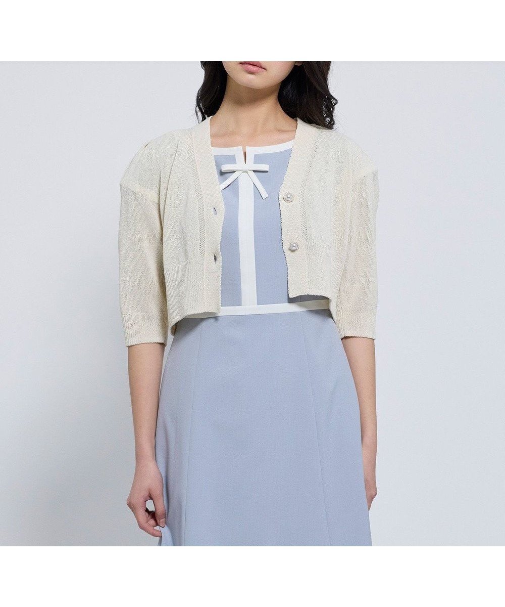 【トッカ/TOCCA】のSUGAR BITES ニットカーディガン インテリア・キッズ・メンズ・レディースファッション・服の通販 founy(ファニー) ファッション Fashion レディースファッション Fashion for Women トップス・カットソー Cut & Sew Tops ニット Knit Tops & Sweaters カーディガン・羽織り Layered Style Cardigans 春 Spring カーディガン Cardigan, Knitwear コンパクト Compact, Small Size ショート Short, Short Length シンプル Simple, Minimal ドレス Dress, One-Piece パール Pearl, Pearl Accent ビジュー Bijou, Jewel-like Accent フェミニン Feminine, Girly フロント Front, Front Design S/S・春夏 SS, Spring/Summer, Warm Season 夏 Summer エレガント 上品 Elegant 2026年 2026 アイボリー系|ID: prp329100004862955 ipo3291000000036149842