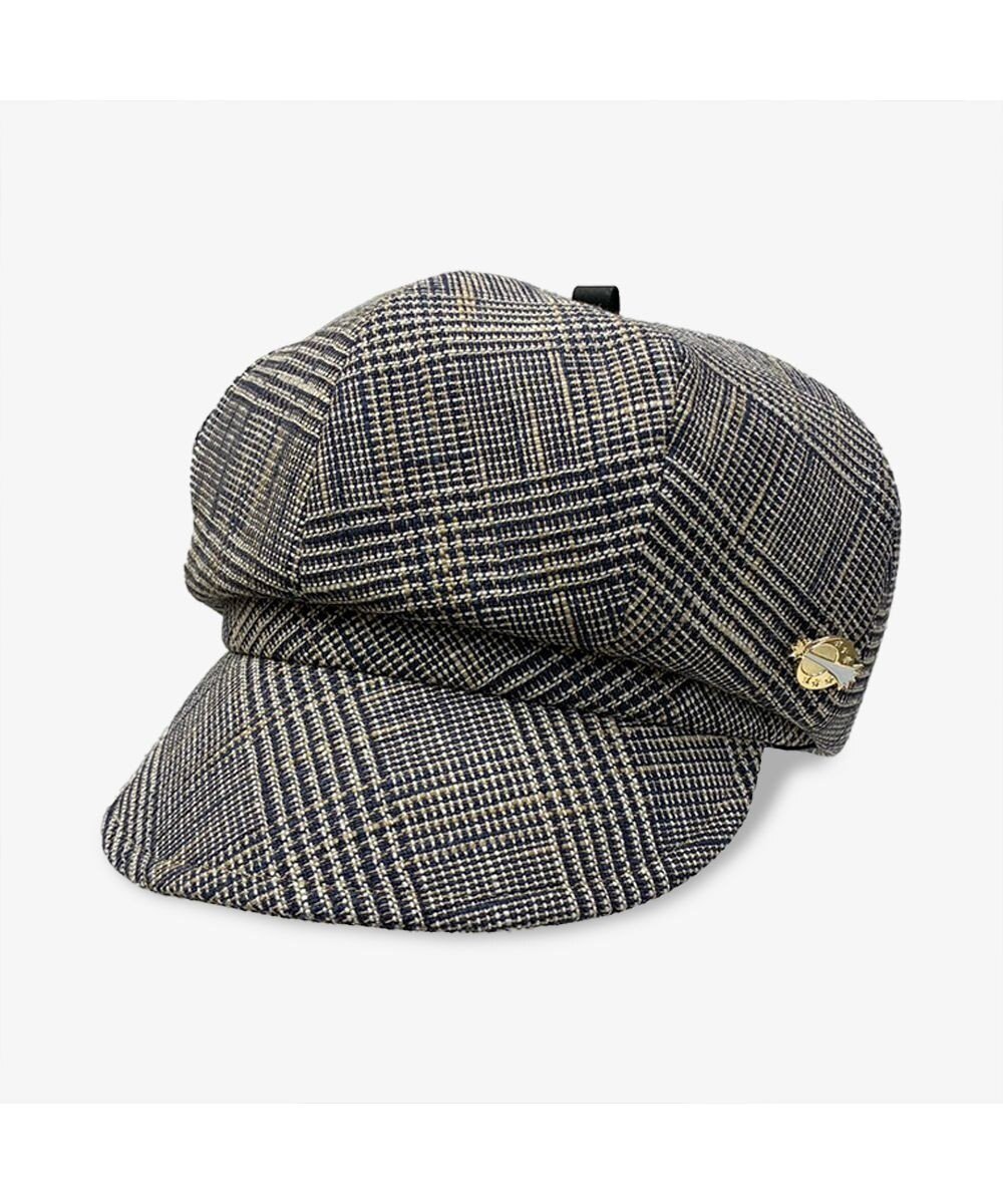 【林八百吉商店/HAYASHIYAOKICHI】のe-zoo beets インテリア・キッズ・メンズ・レディースファッション・服の通販 founy(ファニー) 　ファッション　Fashion　レディースファッション　Fashion for Women　キャップ&ハット　Hats & Caps　キャスケット　Casquette, Newsboy Cap　チェック　Check, Plaid, Tartan　ベーシック　Basic, Essential　帽子　Hat, Headwear　ネイビー|ID: prp329100004862956 ipo3291000000036149861