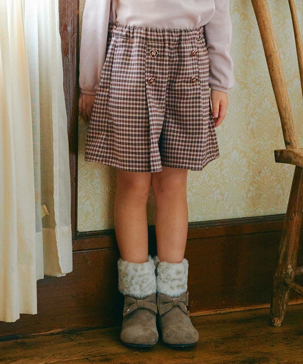 【エニィ/ANY / KIDS】のチェックショートパンツ 人気、トレンドファッション・服の通販 founy(ファニー) 　ファッション　Fashion　キッズファッション　Fashion for Kids　ボトムス　Bottoms　ショート　Short, Short Length　チェック　Check, Plaid, Tartan　ポケット　Pocket, Pocket Detail　ワンポイント　One Point, Statement Accent　エレガント 上品　Elegant　秋　Autumn　A/W・秋冬　Autumn/Winter　 other-1|ID: prp329100004862967 ipo3291000000036150075
