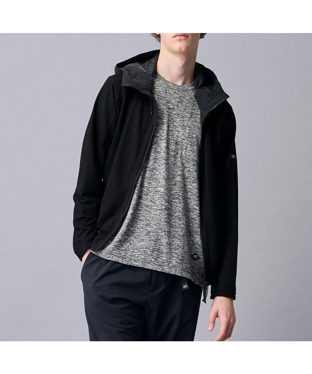 【ジョセフ アブード マウンテン/JOSEPH ABBOUD MOUNTAIN / MEN】の【異素材コンビネーション】グリットワッフルアクティブパーカー インテリア・キッズ・メンズ・レディースファッション・服の通販 founy(ファニー) ファッション Fashion メンズファッション Fashion for Men トップス・カットソー Cut & Sew Tops パーカー・フーディー / カジュアルコーデ Hoodies & Parkas アウトドア Outdoor Clothing 春 Spring 吸水 Absorbent, Quick-Dry スポーティ Sporty, Casual Athletic デニム Denim, Jeans Material パーカー Hoodie, Parka フィット Fit, Slim Fit フラット Flat, Flat Shoes ワッフル Waffle, Waffle Knit S/S・春夏 SS, Spring/Summer, Warm Season おすすめ Recommended / Our Picks 夏 Summer ビジネス 仕事 通勤 Business / Work / Commuting ブラック系|ID: prp329100004862973 ipo3291000000036150148