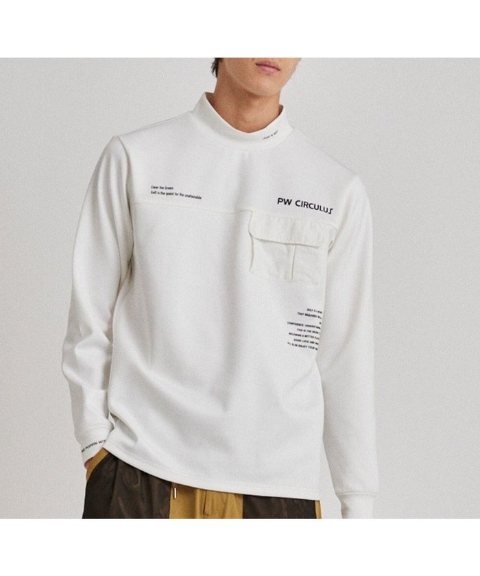 【ピーダブリュサーキュラス/PW CIRCULUS / MEN】の【ストレッチ / 快適 / 一枚でサマになる】【MEN】NEW ポケットモックT インテリア・キッズ・メンズ・レディースファッション・服の通販 founy(ファニー) https://founy.com/ ファッション Fashion メンズファッション Fashion for Men トップス・カットソー Cut & Sew Tops メンズシャツ Shirts インナー Innerwear カットソー Cut and Sewn Top グラフィック Graphic, Graphic Design ストレッチ Stretch, Stretchy Fabric スリーブ Sleeve, Long Sleeve / Short Sleeve 人気 Popular, Best Seller プリント Print, Printed Pattern ポケット Pocket, Pocket Detail ロング Long, Long-Length A/W・秋冬 Autumn/Winter 2024年 2024 ゴルフ Golf 2024-2025秋冬・A/W Autumn/Winter 2024–25 AW24–25 |ID: prp329100004862983 ipo3291000000036150291