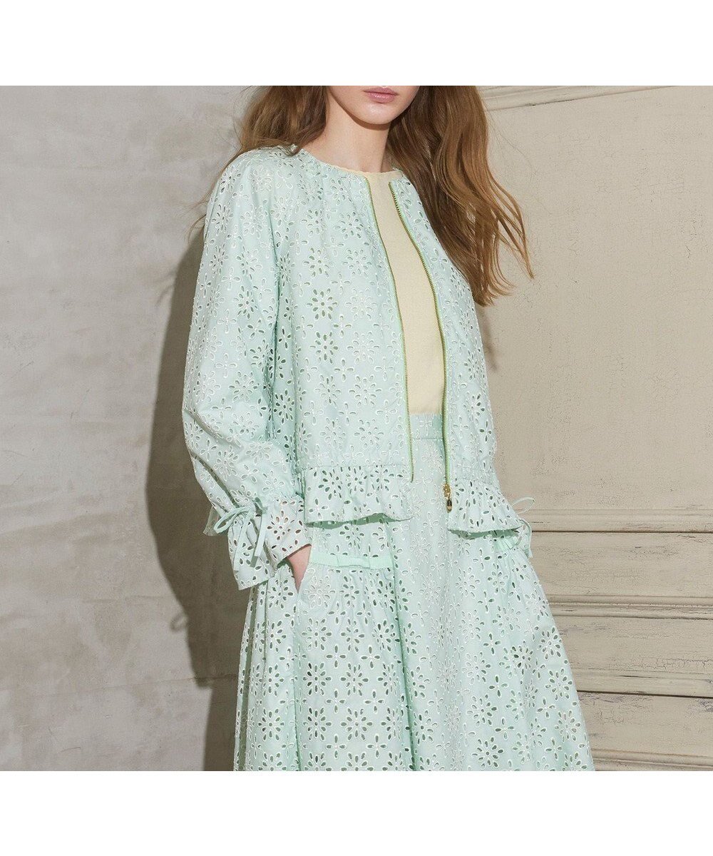 【トッカ/TOCCA】のFLOWER STORM ジャケット 人気、トレンドファッション・服の通販 founy(ファニー) 　ファッション　Fashion　レディースファッション　Fashion for Women　アウター　Coat / Outerwear Collection　レディースジャケット・軽アウター　Jackets　ノーカラージャケット / シンプル上品コーデ　Collarless Jackets　アイレット　Eyelet Lace　ギャザー　Gathered, Ruffled　ジャケット　Jacket, Outerwear　ドレス　Dress, One-Piece　フェミニン　Feminine, Girly　フラワー　Flower, Floral　ペプラム　Peplum, Flared Hem　リボン　Ribbon, Bow　夏　Summer　春　Spring　S/S・春夏　SS, Spring/Summer, Warm Season　 other-1|ID: prp329100004862992 ipo3291000000036150497