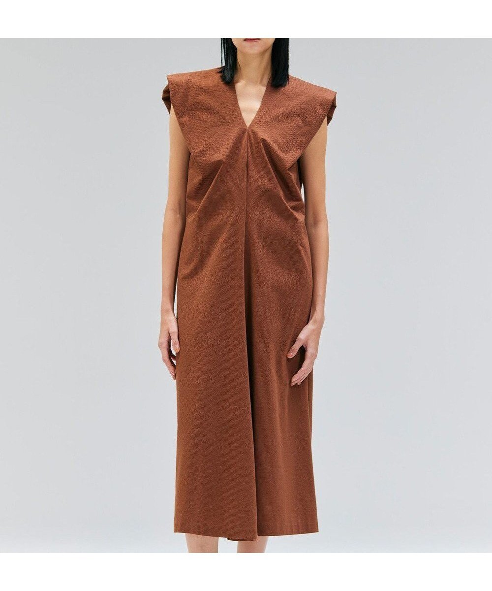 【ベイジ,/BEIGE,】の【洗える】SCALA / コットンリネンボリュームスリーブワンピース インテリア・キッズ・メンズ・レディースファッション・服の通販 founy(ファニー) ファッション Fashion レディースファッション Fashion for Women ワンピース Dresses アクセサリー Fashion Accessories エレガント 上品 Elegant シンプル Simple, Minimal ストライプ Stripe, Striped Pattern デコルテ Décolleté, Neckline リネン Linen, Linen Fabric ロング Long, Long-Length 夏 Summer 春 Spring S/S・春夏 SS, Spring/Summer, Warm Season 洗える Machine Washable Brown|ID: prp329100004862997 ipo3291000000036150647