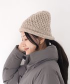 【石田製帽/ISHIDASEIBOU】の【防寒対策・日本製】ウールロールアップ ニット帽 ライトベージュ|ID: prp329100004863046 ipo3291000000036152247