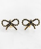 【トッカ/TOCCA】のGLITTER RIBBON EARRINGS イヤリング ゴールド×ブラック系|ID: prp329100004863052 ipo3291000000036152365