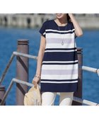 【ティアクラッセ/Tiaclasse】の【新色追加・洗える】マルチボーダーフレンチニットチュニック ネイビー×オフ×ラベンダー|ID: prp329100004863058 ipo3291000000036152653