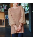 【ティアクラッセ/Tiaclasse】のチュールスリーブニットチュニック ピンク|ID: prp329100004863064 ipo3291000000036152843