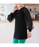 【ティアクラッセ/Tiaclasse】のチュールスリーブニットチュニック ブラック|ID: prp329100004863064 ipo3291000000036152851