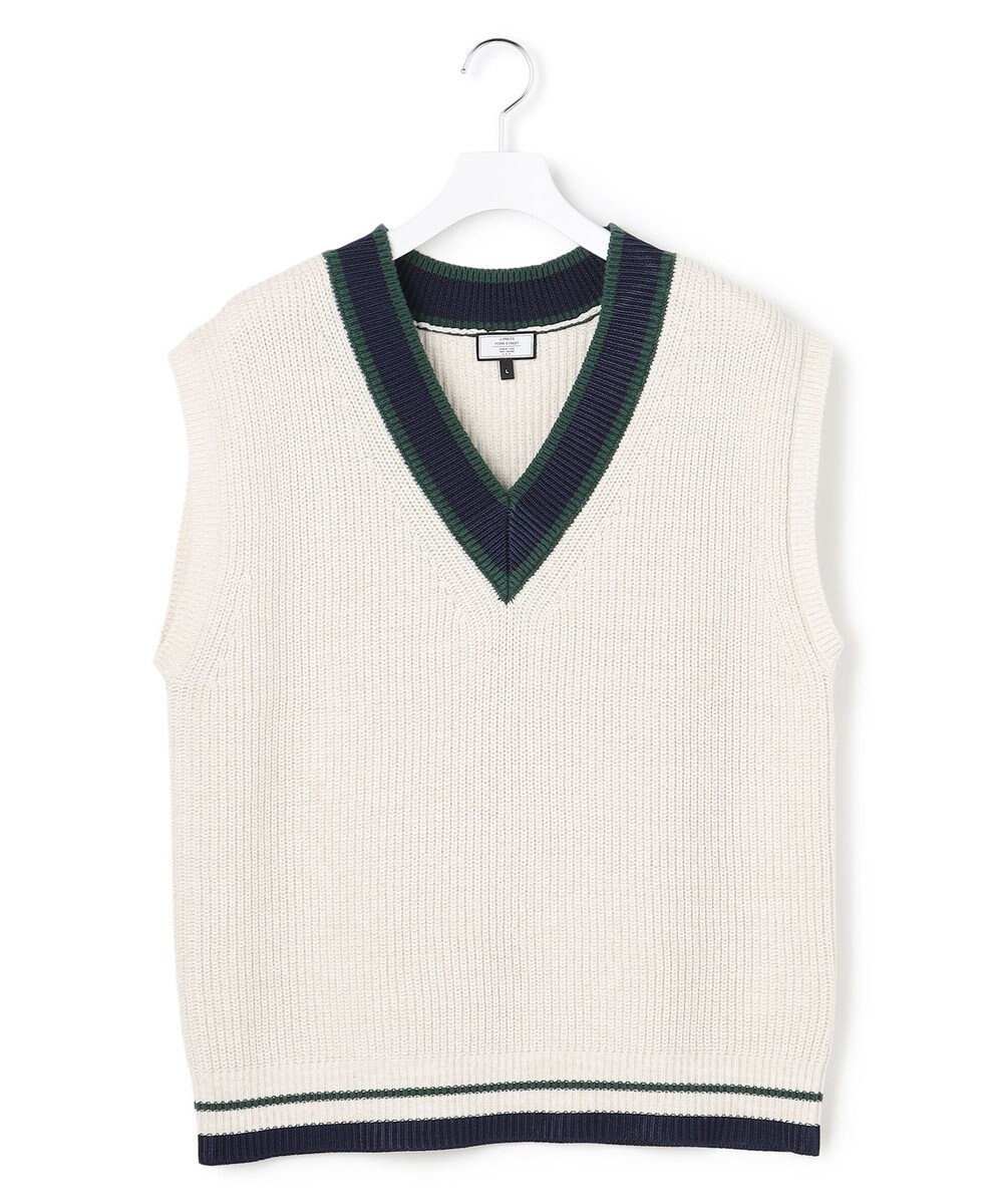【ジェイプレスヨークストリート/J.PRESS YORK STREET】の【UNISEX】チルデンニット ベスト 人気、トレンドファッション・服の通販 founy(ファニー) ファッション Fashion レディースファッション Fashion for Women アウター Coat / Outerwear Collection トップス・カットソー Cut & Sew Tops ニット Knit Tops & Sweaters ベスト&ジレ / 重ね着スタイル Vests & Gilets アクリル Acrylic Material 春 Spring カーゴパンツ Cargo Pants, Utility Pants キャップ Cap, Baseball Cap クラシカル Classical, Vintage-Inspired スラックス Slacks, Dress Pants デニム Denim, Jeans Material バランス Balance, Style Balance ベスト Vest, Waistcoat メガネ Glasses, Eyewear ユニセックス Unisex, Genderless ロング Long, Long-Length S/S・春夏 SS, Spring/Summer, Warm Season 夏 Summer other-1|ID: prp329100004863119 ipo3291000000036154996
