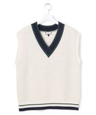 【ジェイプレスヨークストリート/J.PRESS YORK STREET】の【UNISEX】チルデンニット ベスト 人気、トレンドファッション・服の通販 founy(ファニー) ファッション Fashion レディースファッション Fashion for Women アウター Coat / Outerwear Collection トップス・カットソー Cut & Sew Tops ニット Knit Tops & Sweaters ベスト&ジレ / 重ね着スタイル Vests & Gilets アクリル Acrylic Material 春 Spring カーゴパンツ Cargo Pants, Utility Pants キャップ Cap, Baseball Cap クラシカル Classical, Vintage-Inspired スラックス Slacks, Dress Pants デニム Denim, Jeans Material バランス Balance, Style Balance ベスト Vest, Waistcoat メガネ Glasses, Eyewear ユニセックス Unisex, Genderless ロング Long, Long-Length S/S・春夏 SS, Spring/Summer, Warm Season 夏 Summer thumbnail アイボリー系|ID: prp329100004863119 ipo3291000000036155003