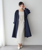 【イェッカ ヴェッカ/YECCA VECCA】のノーカラーラペルロングコート Navy|ID: prp329100004863120 ipo3291000000036155030