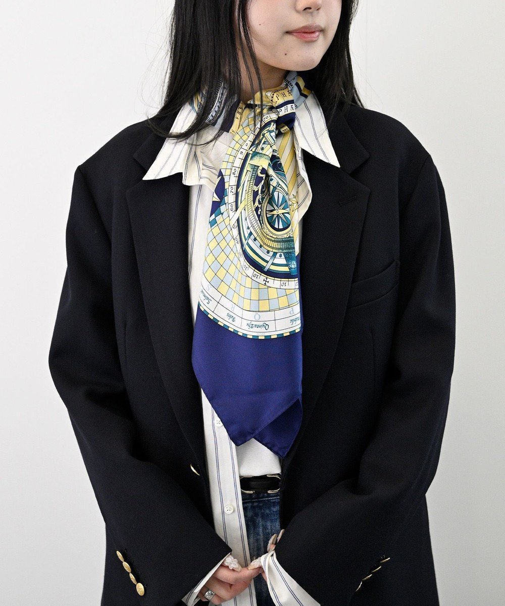 【マルカオリジナル/Marca originals】の【Marcaオリジナル】12宮 大判 シルクツイル スカーフ インテリア・キッズ・メンズ・レディースファッション・服の通販 founy(ファニー) 　ファッション　Fashion　レディースファッション　Fashion for Women　シルク　Silk, 100% Silk　シンプル　Simple, Minimal　スカーフ　Scarf, Neckwear　ストール　Stole, Wrap　ドレープ　Drape, Draping Fabric　ハンカチ　Handkerchief, Hanky　バンダナ　Bandana, Head Scarf　プリント　Print, Printed Pattern　モチーフ　Motif, Design Theme　ネイビー|ID: prp329100004863144 ipo3291000000036155416