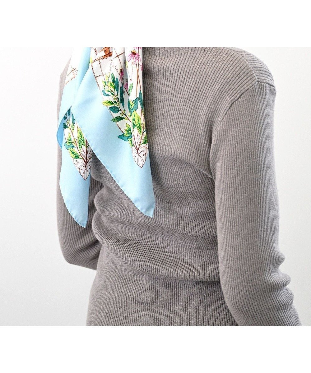 【マルカオリジナル/Marca originals】の【伝統横濱スカーフ】ハーブガーデン 大判 シルクツイル スカーフ 人気、トレンドファッション・服の通販 founy(ファニー) 　ファッション　Fashion　レディースファッション　Fashion for Women　ガーデン　Garden, Gardening　シルク　Silk, 100% Silk　スカーフ　Scarf, Neckwear　ストール　Stole, Wrap　ドレープ　Drape, Draping Fabric　ハンカチ　Handkerchief, Hanky　バンダナ　Bandana, Head Scarf　ビビッド　Vivid, Bright Tone　プリント　Print, Printed Pattern　 other-1|ID: prp329100004863146 ipo3291000000036155440