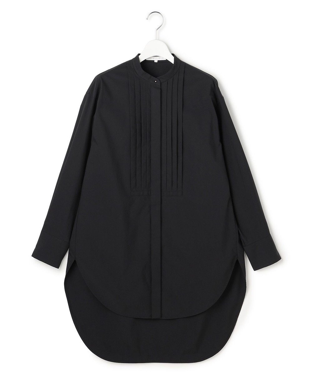 【23区/NIJYUSANKU】の【GOLD LABEL】コットンニドム ピンタックブラウス インテリア・キッズ・メンズ・レディースファッション・服の通販 founy(ファニー) 　ファッション　Fashion　レディースファッション　Fashion for Women　トップス・カットソー　Cut & Sew Tops　シャツ・ブラウス・オフィスカジュアル　Elegant Blouses & Button-Ups　春　Spring　コレクション　Collection, Seasonal Line　シンプル　Simple, Minimal　スマート　Smart, Elegant　とろみ　Fluid, Flowy Fabric　タフタ　Taffeta, Structured Fabric　フロント　Front, Front Design　マニッシュ　Mannish, Boyish　ロング　Long, Long-Length　ワイド　Wide, Wide Fit　S/S・春夏　SS, Spring/Summer, Warm Season　夏　Summer　エレガント 上品　Elegant　2026年　2026　ブラック系|ID: prp329100004863148 ipo3291000000036155498