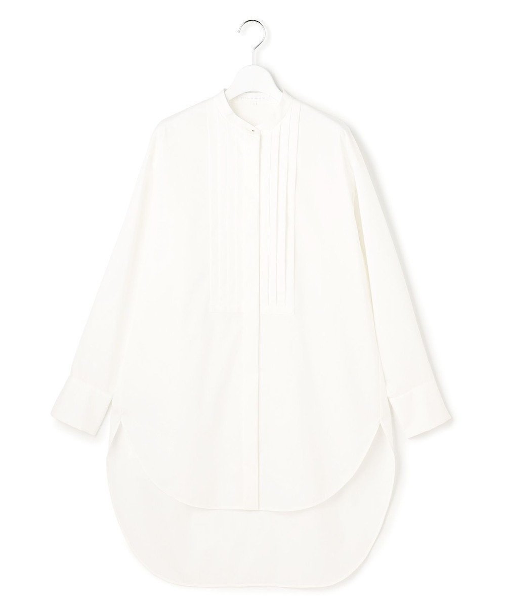 【23区/NIJYUSANKU】の【GOLD LABEL】コットンニドム ピンタックブラウス インテリア・キッズ・メンズ・レディースファッション・服の通販 founy(ファニー) 　ファッション　Fashion　レディースファッション　Fashion for Women　トップス・カットソー　Cut & Sew Tops　シャツ・ブラウス・オフィスカジュアル　Elegant Blouses & Button-Ups　春　Spring　コレクション　Collection, Seasonal Line　シンプル　Simple, Minimal　スマート　Smart, Elegant　とろみ　Fluid, Flowy Fabric　タフタ　Taffeta, Structured Fabric　フロント　Front, Front Design　マニッシュ　Mannish, Boyish　ロング　Long, Long-Length　ワイド　Wide, Wide Fit　S/S・春夏　SS, Spring/Summer, Warm Season　夏　Summer　エレガント 上品　Elegant　2026年　2026　ホワイト系|ID: prp329100004863148 ipo3291000000036155500