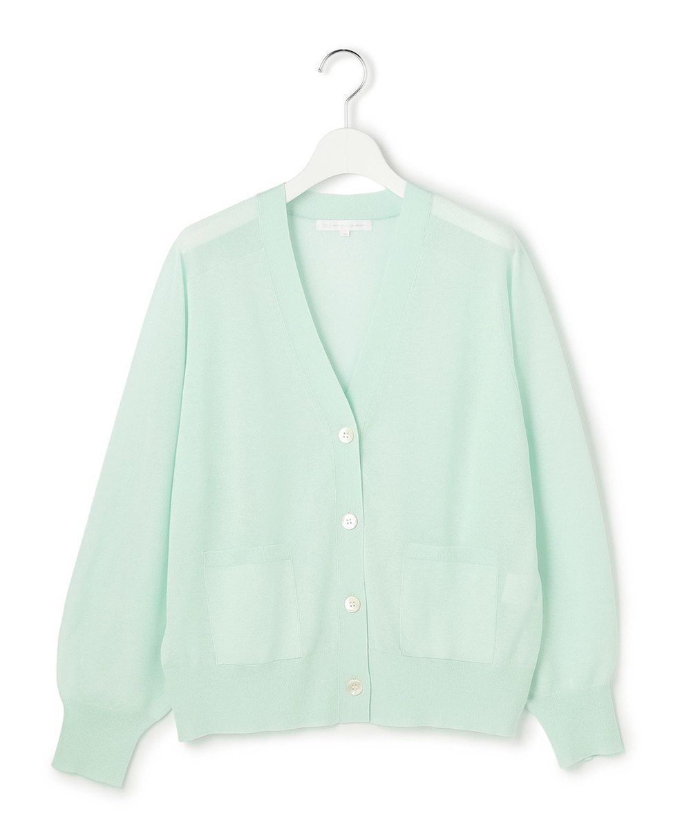 【23区/NIJYUSANKU】の【GOLD LABEL】プレシャスシアー カーディガン インテリア・キッズ・メンズ・レディースファッション・服の通販 founy(ファニー) 　ファッション　Fashion　レディースファッション　Fashion for Women　トップス・カットソー　Cut & Sew Tops　カーディガン・羽織り　Layered Style Cardigans　オーガンジー　Organza Fabric　春　Spring　カーディガン　Cardigan, Knitwear　コレクション　Collection, Seasonal Line　シルク　Silk, 100% Silk　シンプル　Simple, Minimal　スマート　Smart, Elegant　フォルム　Silhouette, Form　ポケット　Pocket, Pocket Detail　S/S・春夏　SS, Spring/Summer, Warm Season　夏　Summer　エレガント 上品　Elegant　2026年　2026　ミント系|ID: prp329100004863155 ipo3291000000036155613