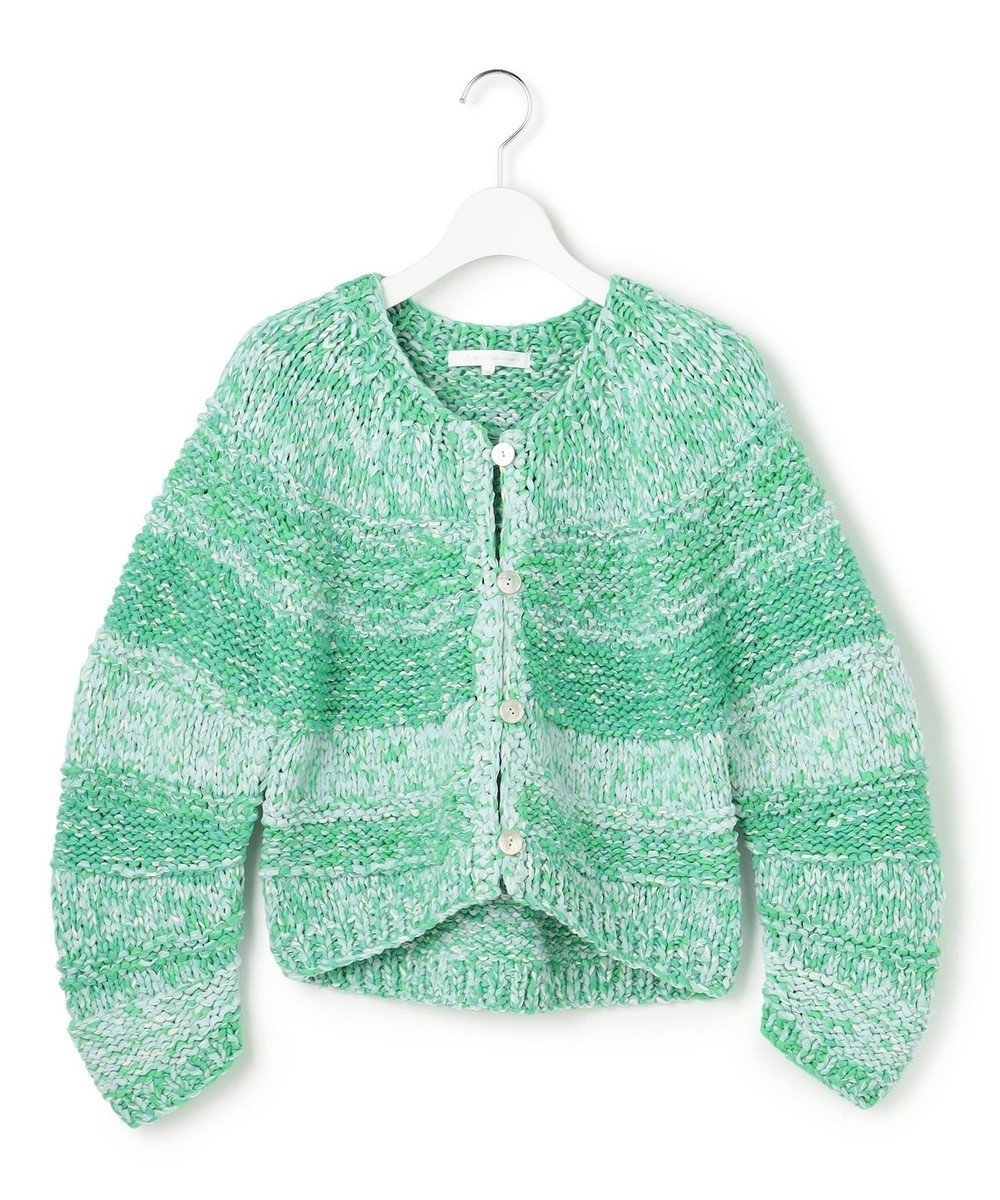 【23区/NIJYUSANKU】の【GOLD LABEL】ファンシーミックスハンドニット カーディガン インテリア・キッズ・メンズ・レディースファッション・服の通販 founy(ファニー) 　ファッション　Fashion　レディースファッション　Fashion for Women　トップス・カットソー　Cut & Sew Tops　ニット　Knit Tops & Sweaters　カーディガン・羽織り　Layered Style Cardigans　オレンジ　Orange　春　Spring　カーディガン　Cardigan, Knitwear　グラデーション　Gradient, Ombre　コレクション　Collection, Seasonal Line　シンプル　Simple, Minimal　スマート　Smart, Elegant　デニム　Denim, Jeans Material　ハンド　Hand, Handmade　バランス　Balance, Style Balance　フェミニン　Feminine, Girly　フォルム　Silhouette, Form　ボーダー　Border, Stripe　ミックス　Mix, Mixed Style　ラッセル　Raschel, Raschel Lace　リボン　Ribbon, Bow　ワイド　Wide, Wide Fit　S/S・春夏　SS, Spring/Summer, Warm Season　夏　Summer　エレガント 上品　Elegant　2026年　2026　グリーン系3|ID: prp329100004863156 ipo3291000000036155632