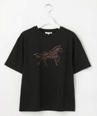 【自由区/JIYU-KU】のホースモチーフロゴ Tシャツ 人気、トレンドファッション・服の通販 founy(ファニー) ファッション Fashion レディースファッション Fashion for Women トップス・カットソー Cut & Sew Tops シャツ・ブラウス・オフィスカジュアル Elegant Blouses & Button-Ups ロングTシャツ・Tシャツ Longline T-Shirts & Tees カットソー・ベーシックTシャツ Cut-and-Sewn Tops / Stretch Tees & Basics カットソー Cut and Sewn Top グラフィック Graphic, Graphic Design シンプル Simple, Minimal バランス Balance, Style Balance モチーフ Motif, Design Theme ワンポイント One Point, Statement Accent 半袖 Short Sleeve, Half Sleeve 夏 Summer 定番 Standard, Basic Item 春 Spring S/S・春夏 SS, Spring/Summer, Warm Season thumbnail ブラック|ID: prp329100004863161 ipo3291000000036155722