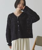 【アメリカンホリック/AMERICAN HOLIC】の【前後2WAY】レース透かし編みニットカーディガン Black|ID: prp329100004863213 ipo3291000000036263160