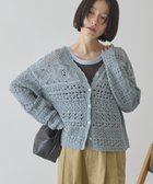 【アメリカンホリック/AMERICAN HOLIC】の【前後2WAY】レース透かし編みニットカーディガン Sax|ID: prp329100004863213 ipo3291000000036263163