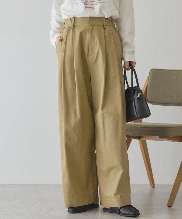 【アメリカンホリック/AMERICAN HOLIC】のワイドチノパンツ インテリア・キッズ・メンズ・レディースファッション・服の通販 founy(ファニー) https://founy.com/ ファッション Fashion レディースファッション Fashion for Women パンツ Pants & Trousers アメリカン American Style 春 Spring カットソー Cut and Sewn Top シンプル Simple, Minimal スタイリッシュ Stylish, Fashionable フロント Front, Front Design ベーシック Basic, Essential ポケット Pocket, Pocket Detail リラックス Relax, Relaxed Fit ワイド Wide, Wide Fit S/S・春夏 SS, Spring/Summer, Warm Season 夏 Summer |ID: prp329100004863243 ipo3291000000036156495