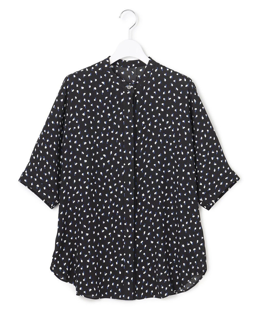 【アイシービー/iCB】の【先行予約・WEB限定カラーあり】BackSatinAmunzen 5分袖バンドカラーブラウス インテリア・キッズ・メンズ・レディースファッション・服の通販 founy(ファニー) ファッション Fashion レディースファッション Fashion for Women トップス・カットソー Cut & Sew Tops シャツ・ブラウス・オフィスカジュアル Elegant Blouses & Button-Ups 春 Spring 今季 This Season, Current Season サテン Satin, Glossy Fabric 定番 Standard, Basic Item 人気 Popular, Best Seller プリント Print, Printed Pattern ワーク Workwear, Utility Style S/S・春夏 SS, Spring/Summer, Warm Season 夏 Summer 2026年 2026 ブラック×モチーフドット柄|ID: prp329100004863293 ipo3291000000036156687