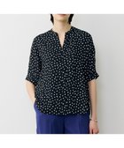 【アイシービー/iCB】の【先行予約・WEB限定】BackSatinAmunzen 5分袖キーネックブラウス 人気、トレンドファッション・服の通販 founy(ファニー) ファッション Fashion レディースファッション Fashion for Women トップス・カットソー Cut & Sew Tops シャツ・ブラウス・オフィスカジュアル Elegant Blouses & Button-Ups 春 Spring 今季 This Season, Current Season サテン Satin, Glossy Fabric 人気 Popular, Best Seller プリント Print, Printed Pattern ワーク Workwear, Utility Style S/S・春夏 SS, Spring/Summer, Warm Season 夏 Summer エレガント 上品 Elegant 2026年 2026 thumbnail ブラック×モチーフドット柄|ID: prp329100004863370 ipo3291000000036156969