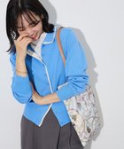 【グリーンパークス/Green Parks】のここちニット衿付き配色プルオーバー Blue|ID: prp329100004863400 ipo3291000000036157229