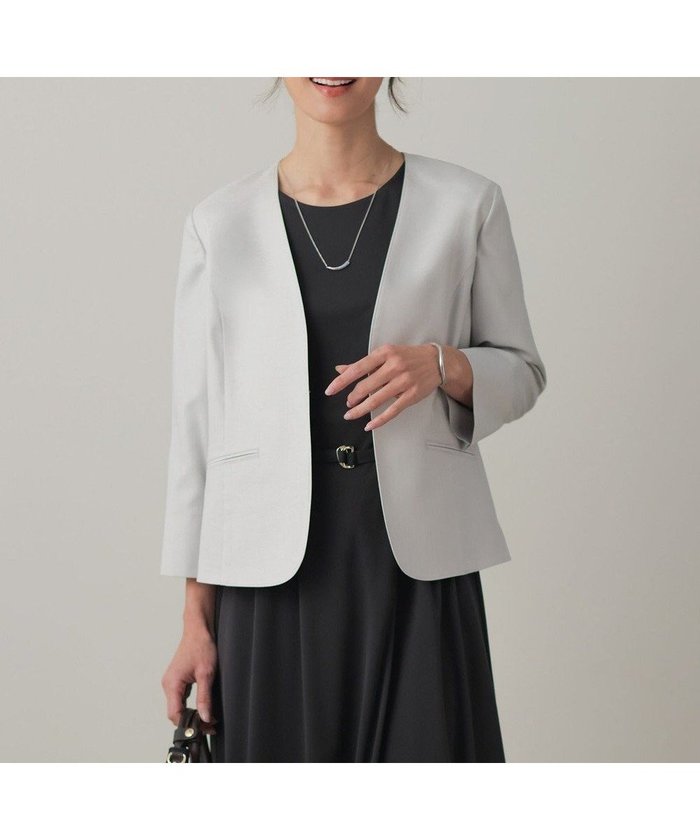【ジェイ プレス/J.PRESS】のOXIJEWEL ストレッチ ノーカラー ジャケット インテリア・キッズ・メンズ・レディースファッション・服の通販 founy(ファニー) https://founy.com/ ファッション Fashion レディースファッション Fashion for Women アウター Coat / Outerwear Collection レディースジャケット・軽アウター Jackets ノーカラージャケット / シンプル上品コーデ Collarless Jackets ウォッシャブル Machine Washable 春 Spring 吸水 Absorbent, Quick-Dry シンプル Simple, Minimal ジャケット Jacket, Outerwear ストレッチ Stretch, Stretchy Fabric ドレープ Drape, Draping Fabric フロント Front, Front Design 羽織 Haori, Light Jacket S/S・春夏 SS, Spring/Summer, Warm Season 夏 Summer |ID: prp329100004863501 ipo3291000000036157707