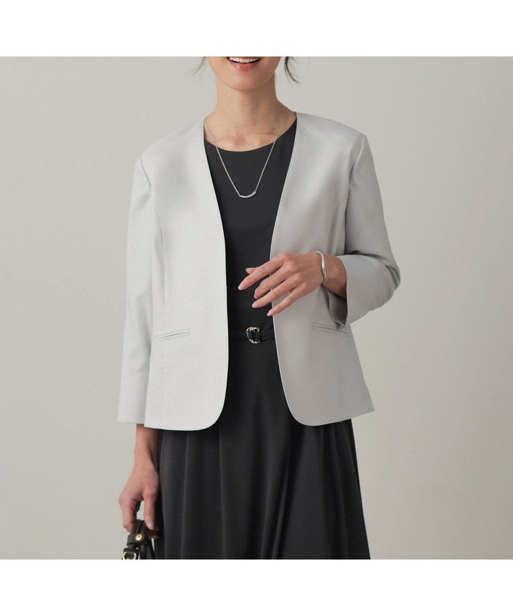 【ジェイ プレス/J.PRESS】のOXIJEWEL ストレッチ ノーカラー ジャケット 人気、トレンドファッション・服の通販 founy(ファニー) ファッション Fashion レディースファッション Fashion for Women アウター Coat / Outerwear Collection レディースジャケット・軽アウター Jackets ノーカラージャケット / シンプル上品コーデ Collarless Jackets ウォッシャブル Machine Washable 春 Spring 吸水 Absorbent, Quick-Dry シンプル Simple, Minimal ジャケット Jacket, Outerwear ストレッチ Stretch, Stretchy Fabric ドレープ Drape, Draping Fabric フロント Front, Front Design 羽織 Haori, Light Jacket S/S・春夏 SS, Spring/Summer, Warm Season 夏 Summer other-1|ID: prp329100004863501 ipo3291000000036157707