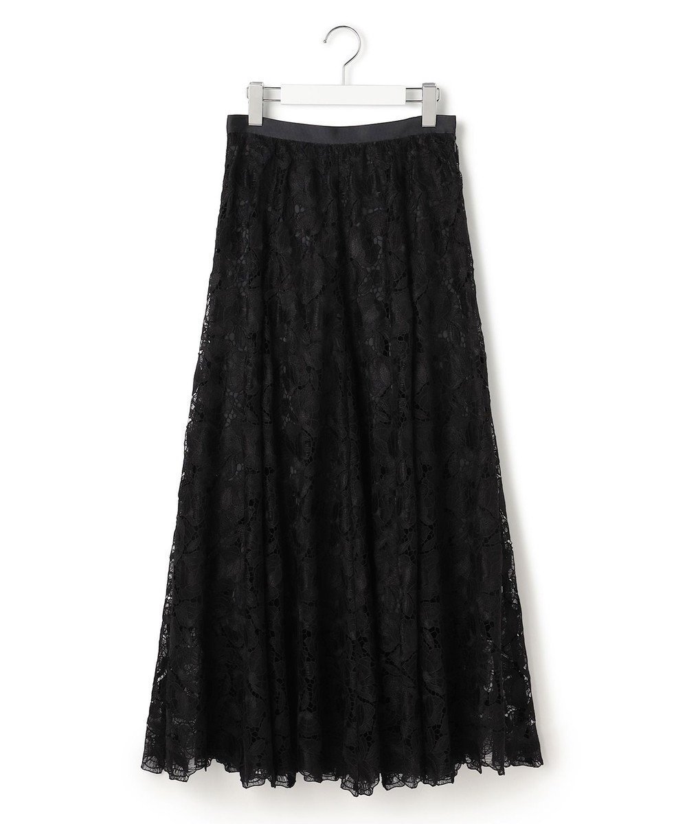 【23区/NIJYUSANKU】の【GOLD LABEL】BROCHEレース フレアスカート インテリア・キッズ・メンズ・レディースファッション・服の通販 founy(ファニー) 　ファッション　Fashion　レディースファッション　Fashion for Women　スカート　Skirts　Aライン・フレアスカート　A-Line & Flared Skirts　春　Spring　コレクション　Collection, Seasonal Line　シンプル　Simple, Minimal　スマート　Smart, Elegant　フラワー　Flower, Floral　フレア　Flare, Flared　レース　Lace, Lace Fabric　S/S・春夏　SS, Spring/Summer, Warm Season　おすすめ　Recommended / Our Picks　夏　Summer　エレガント 上品　Elegant　2026年　2026　ブラック系|ID: prp329100004863514 ipo3291000000036158136