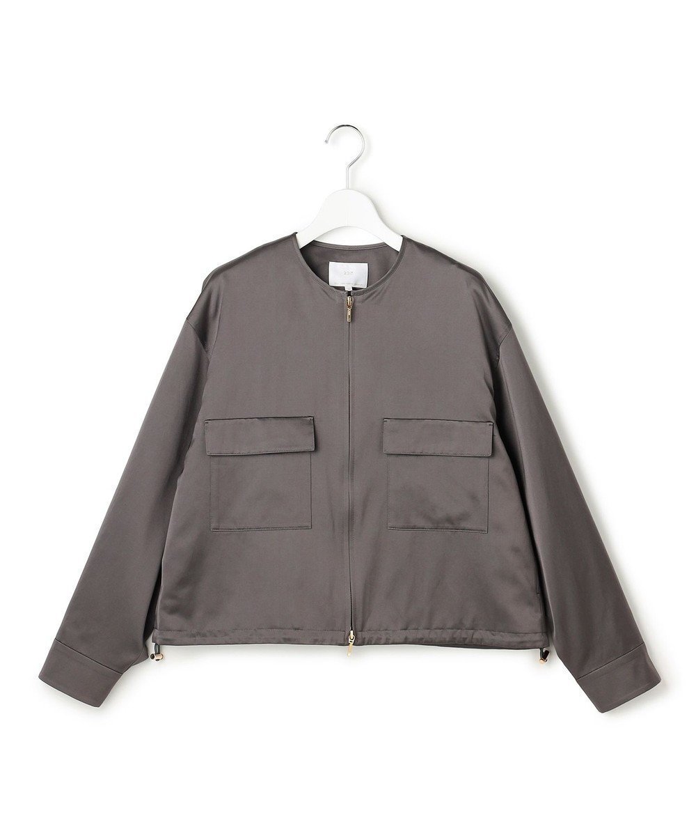 【23区/NIJYUSANKU】の【GOLD LABEL】コンパクトコットン ワークポケット ブルゾン インテリア・キッズ・メンズ・レディースファッション・服の通販 founy(ファニー) 　ファッション　Fashion　レディースファッション　Fashion for Women　アウター　Coat / Outerwear Collection　レディースジャケット・軽アウター　Jackets　ブルゾンジャケット・スポーティアウター　Blouson Jackets　オーガンジー　Organza Fabric　春　Spring　クール　Cool, Chic　コレクション　Collection, Seasonal Line　コンパクト　Compact, Small Size　サテン　Satin, Glossy Fabric　シンプル　Simple, Minimal　ジャケット　Jacket, Outerwear　スマート　Smart, Elegant　デニム　Denim, Jeans Material　ブルゾン　Blouson, Bomber Jacket　ポケット　Pocket, Pocket Detail　リラックス　Relax, Relaxed Fit　ワーク　Workwear, Utility Style　S/S・春夏　SS, Spring/Summer, Warm Season　夏　Summer　エレガント 上品　Elegant　2026年　2026　グレー|ID: prp329100004863518 ipo3291000000036158246