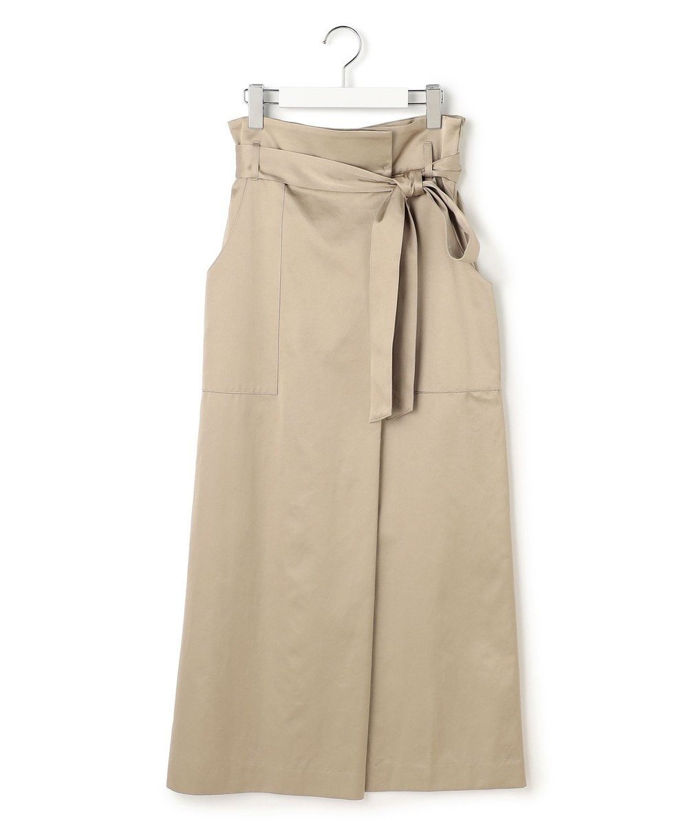 【23区/NIJYUSANKU】の【GOLD LABEL】コンパクトコットン ラップスカート インテリア・キッズ・メンズ・レディースファッション・服の通販 founy(ファニー) 　ファッション　Fashion　レディースファッション　Fashion for Women　スカート　Skirts　春　Spring　クール　Cool, Chic　コレクション　Collection, Seasonal Line　コンパクト　Compact, Small Size　サテン　Satin, Glossy Fabric　シンプル　Simple, Minimal　スマート　Smart, Elegant　バランス　Balance, Style Balance　フィット　Fit, Slim Fit　ラップ　Wrap, Wrap Design　リラックス　Relax, Relaxed Fit　S/S・春夏　SS, Spring/Summer, Warm Season　夏　Summer　エレガント 上品　Elegant　2026年　2026　ライトカーキ|ID: prp329100004863520 ipo3291000000036158275