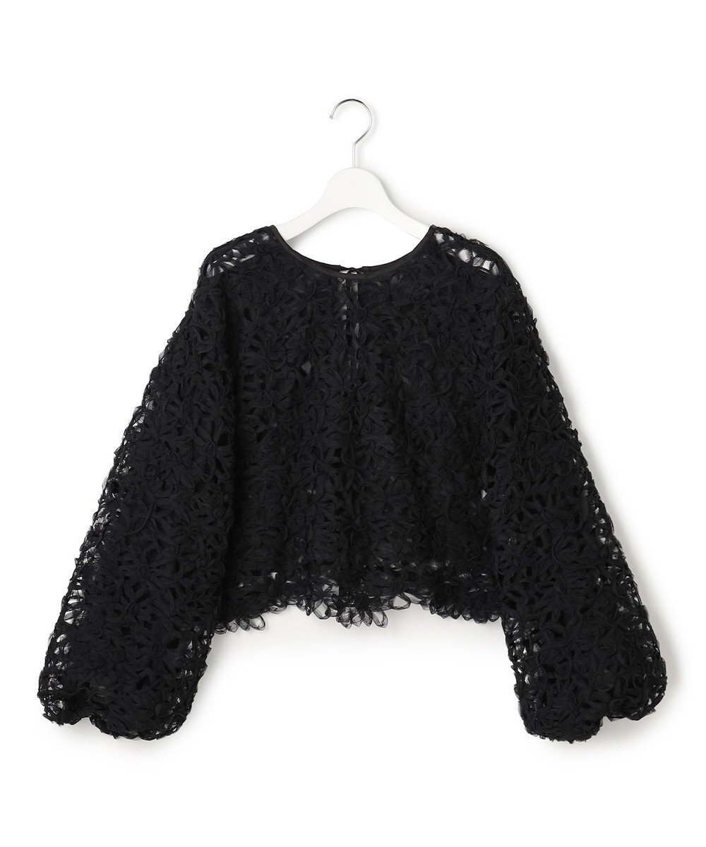 【23区/NIJYUSANKU】の【GOLD LABEL】チュールエンブロイダリー フラワーモチーフ 2WAYブラウス インテリア・キッズ・メンズ・レディースファッション・服の通販 founy(ファニー) ファッション Fashion レディースファッション Fashion for Women トップス・カットソー Cut & Sew Tops シャツ・ブラウス・オフィスカジュアル Elegant Blouses & Button-Ups 花柄・フラワープリント・モチーフ Floral Prints & Motifs / Flower Pattern Tops 春 Spring コレクション Collection, Seasonal Line シンプル Simple, Minimal スマート Smart, Elegant チュール Tulip, Tulip Motif デニム Denim, Jeans Material フェミニン Feminine, Girly フラワー Flower, Floral モチーフ Motif, Design Theme リボン Ribbon, Bow S/S・春夏 SS, Spring/Summer, Warm Season 夏 Summer エレガント 上品 Elegant 2026年 2026 ブラック系|ID: prp329100004863524 ipo3291000000036158349