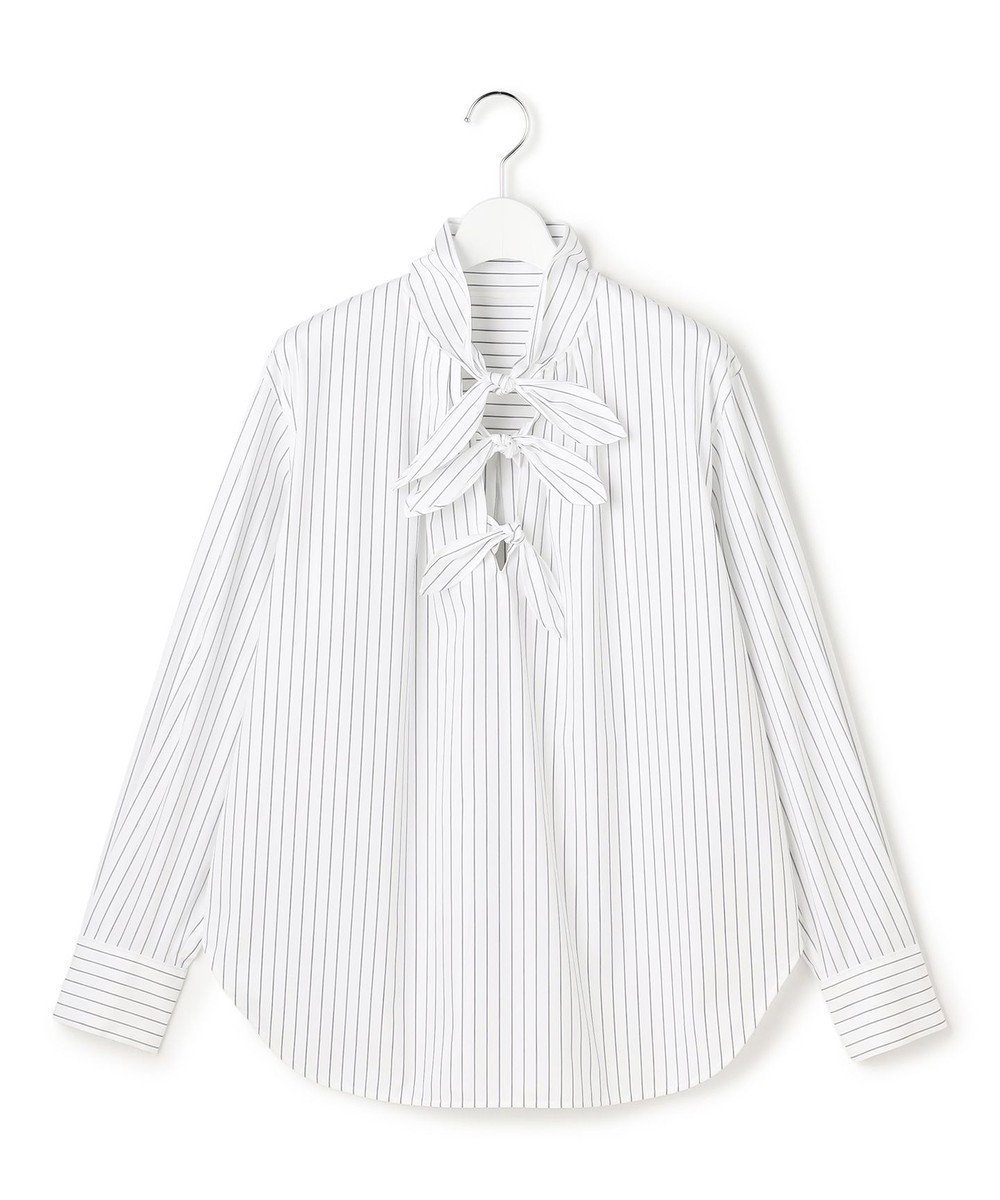 【23区/NIJYUSANKU】の【GOLD LABEL】コットンニドム リボンデザイン ブラウス 人気、トレンドファッション・服の通販 founy(ファニー) 　ファッション　Fashion　レディースファッション　Fashion for Women　トップス・カットソー　Cut & Sew Tops　シャツ・ブラウス・オフィスカジュアル　Elegant Blouses & Button-Ups　インナー　Innerwear　春　Spring　コレクション　Collection, Seasonal Line　シンプル　Simple, Minimal　ジャケット　Jacket, Outerwear　スマート　Smart, Elegant　とろみ　Fluid, Flowy Fabric　タフタ　Taffeta, Structured Fabric　リボン　Ribbon, Bow　S/S・春夏　SS, Spring/Summer, Warm Season　夏　Summer　エレガント 上品　Elegant　2026年　2026　 other-1|ID: prp329100004863525 ipo3291000000036158388