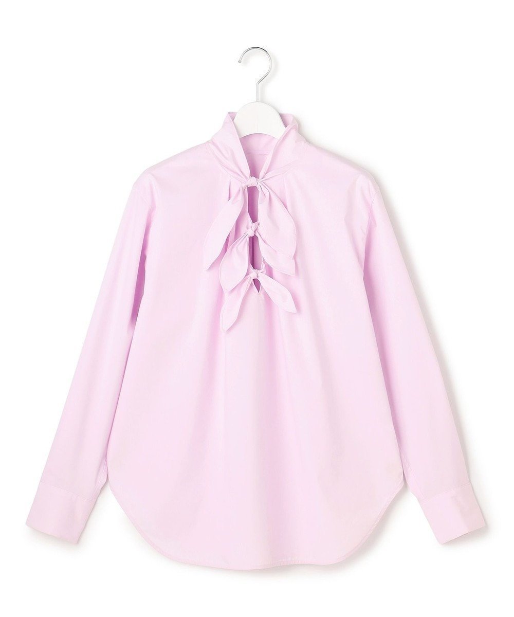 【23区/NIJYUSANKU】の【GOLD LABEL】コットンニドム リボンデザイン ブラウス インテリア・キッズ・メンズ・レディースファッション・服の通販 founy(ファニー) 　ファッション　Fashion　レディースファッション　Fashion for Women　トップス・カットソー　Cut & Sew Tops　シャツ・ブラウス・オフィスカジュアル　Elegant Blouses & Button-Ups　インナー　Innerwear　春　Spring　コレクション　Collection, Seasonal Line　シンプル　Simple, Minimal　ジャケット　Jacket, Outerwear　スマート　Smart, Elegant　とろみ　Fluid, Flowy Fabric　タフタ　Taffeta, Structured Fabric　リボン　Ribbon, Bow　S/S・春夏　SS, Spring/Summer, Warm Season　夏　Summer　エレガント 上品　Elegant　2026年　2026　ライトピンク|ID: prp329100004863525 ipo3291000000036158396