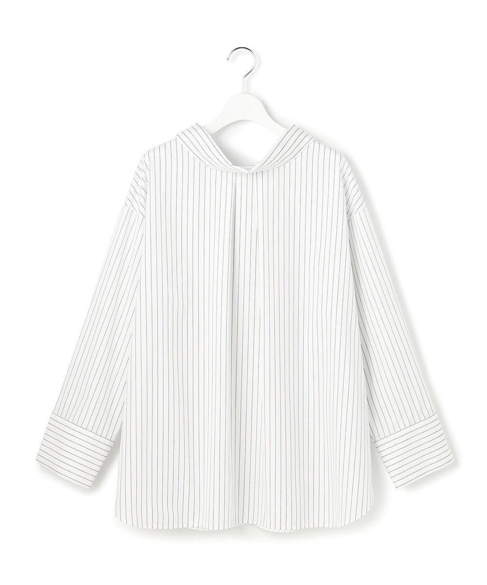 【23区/NIJYUSANKU】の【GOLD LABEL】コットンニドム 2WAYボウタイ ブラウス インテリア・キッズ・メンズ・レディースファッション・服の通販 founy(ファニー) 　ファッション　Fashion　レディースファッション　Fashion for Women　トップス・カットソー　Cut & Sew Tops　シャツ・ブラウス・オフィスカジュアル　Elegant Blouses & Button-Ups　春　Spring　コレクション　Collection, Seasonal Line　シンプル　Simple, Minimal　スマート　Smart, Elegant　とろみ　Fluid, Flowy Fabric　タフタ　Taffeta, Structured Fabric　S/S・春夏　SS, Spring/Summer, Warm Season　夏　Summer　エレガント 上品　Elegant　2026年　2026　オフストライプ|ID: prp329100004863526 ipo3291000000036158425