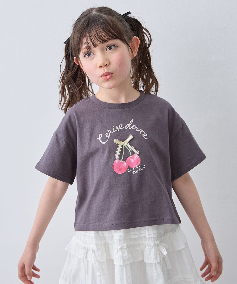 【エニィ/ANY / KIDS】の【綿100%】オーバーサイズ 半袖Tシャツ 人気、トレンドファッション・服の通販 founy(ファニー) 　ファッション　Fashion　キッズファッション　Fashion for Kids　トップス・カットソー　Cut & Sew Tops　カットソー　Cut and Sewn Top　ショート　Short, Short Length　フロント　Front, Front Design　プリント　Print, Printed Pattern　ポケット　Pocket, Pocket Detail　リボン　Ribbon, Bow　半袖　Short Sleeve, Half Sleeve　夏　Summer　春　Spring　S/S・春夏　SS, Spring/Summer, Warm Season　 other-1|ID: prp329100004863632 ipo3291000000036176331